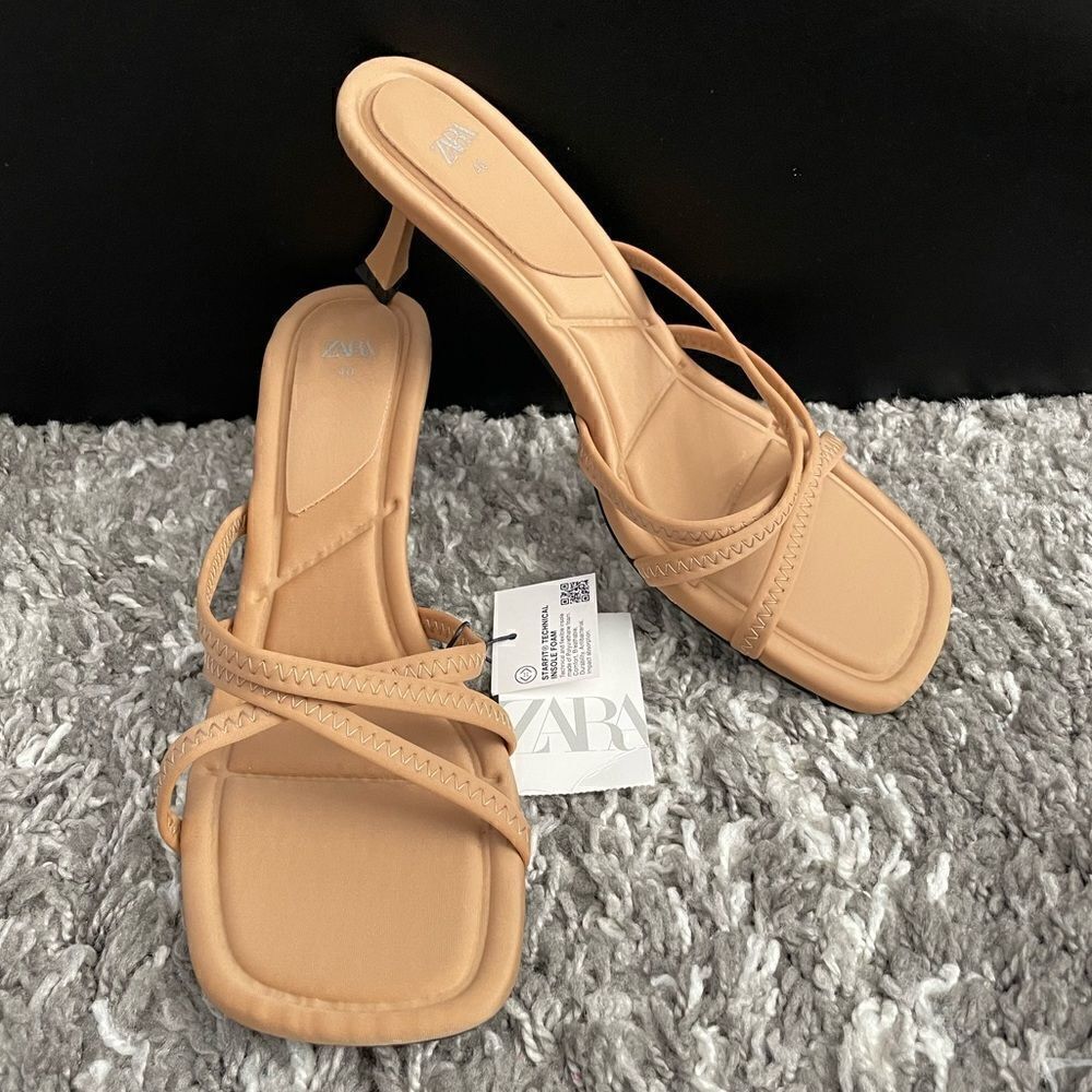NWT Zara Athletic Heeled Sandals - Picture 2 of 11